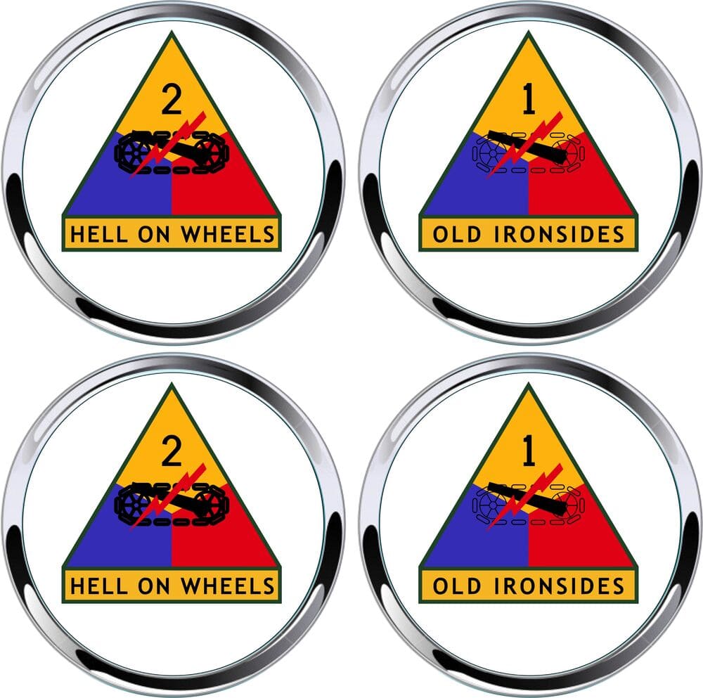 1st and 2 armored division - Set of 4 military emblems